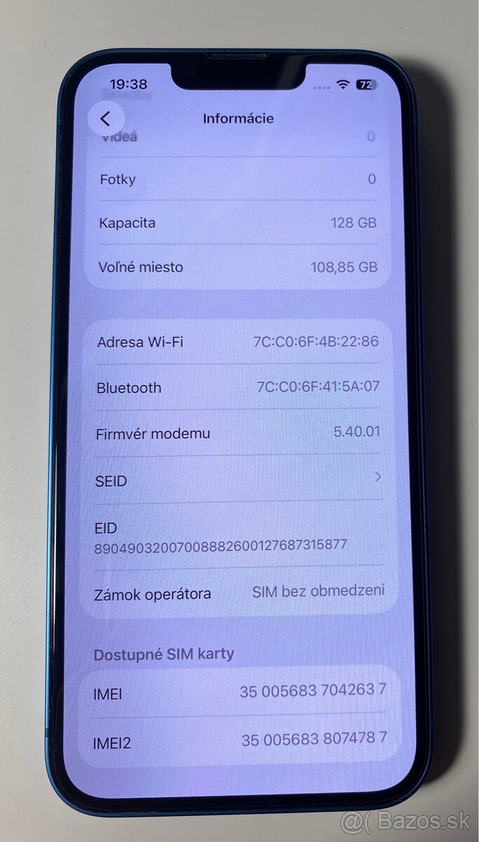 iPhone 13 modrý, TOP stav s komplet balením - 14