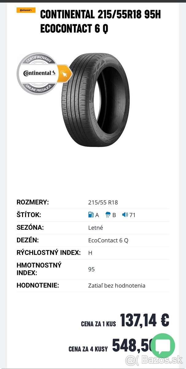 215/55 R18 95H 2024 letné CONTINENTAL - 14