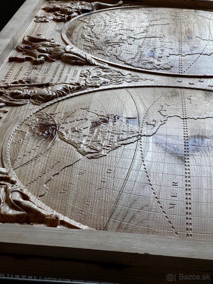 Drevený obraz – Karta sveta (mapa sveta) - 14