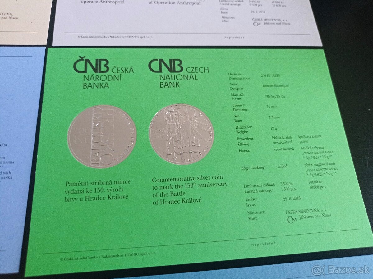 Strieborné mince 200 korún PROOF - 14