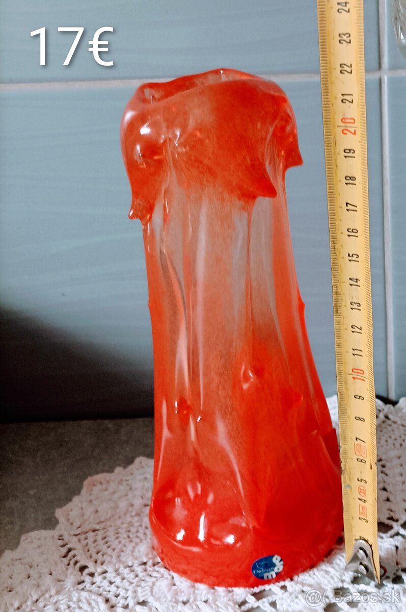 Hutné sklo - misy , váza - 14