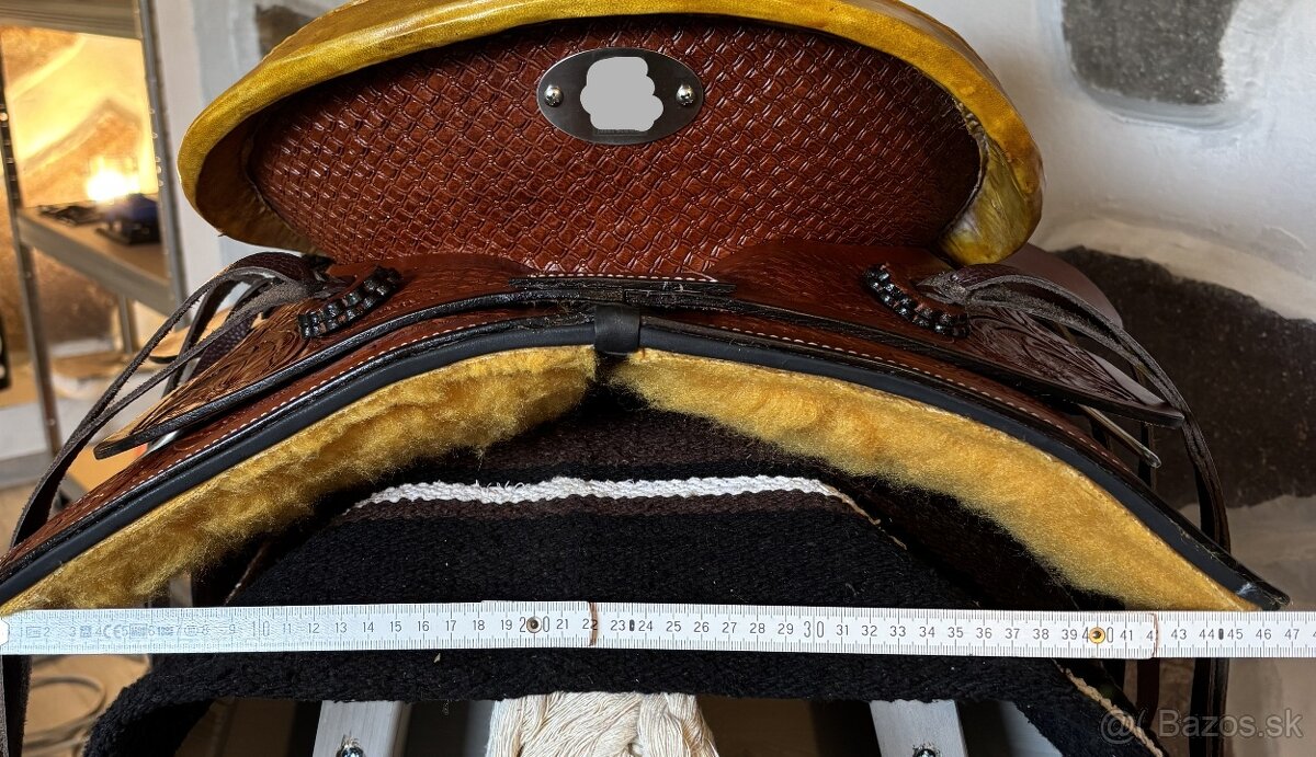 Westernový sedlový komplet 10) rezato hnědé Twist - 14