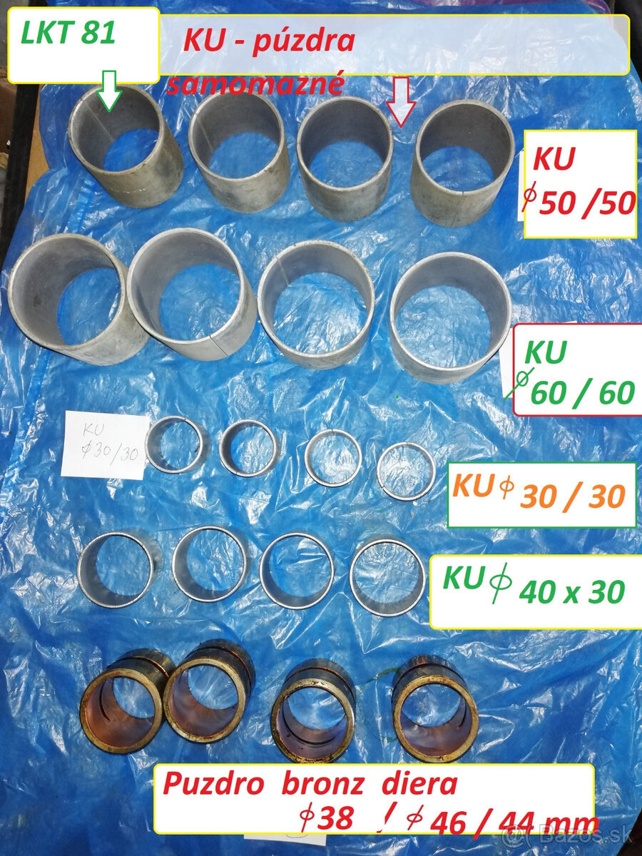 Ložiská 6222 - C 3 ZVL , 6213 - ZKL, puzdra klzné,Kardany - 14