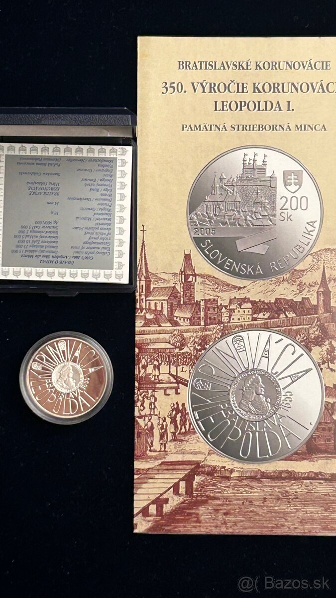 Slovenske mince proof, striebro, korunova mena. - 14