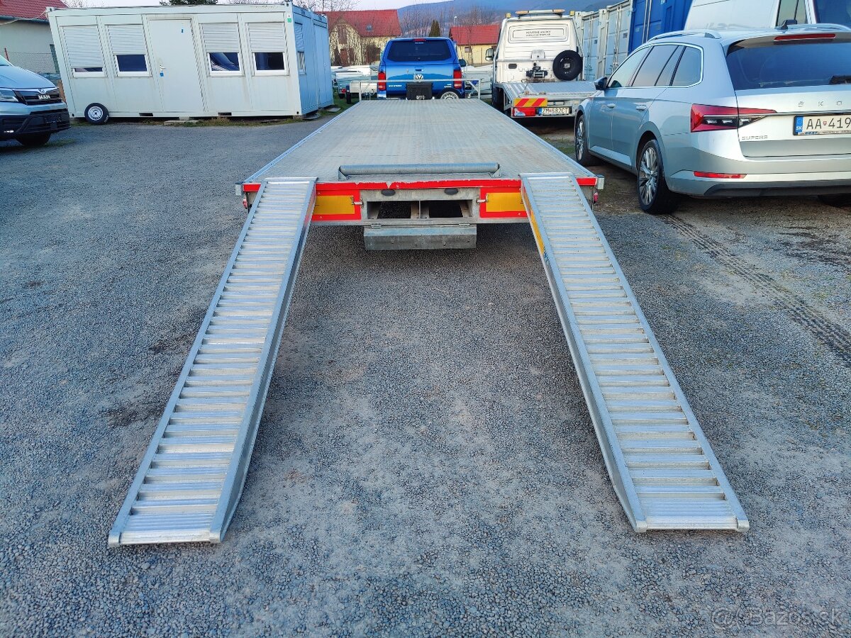 Prívesný vozík - trojnápravové plato - 14