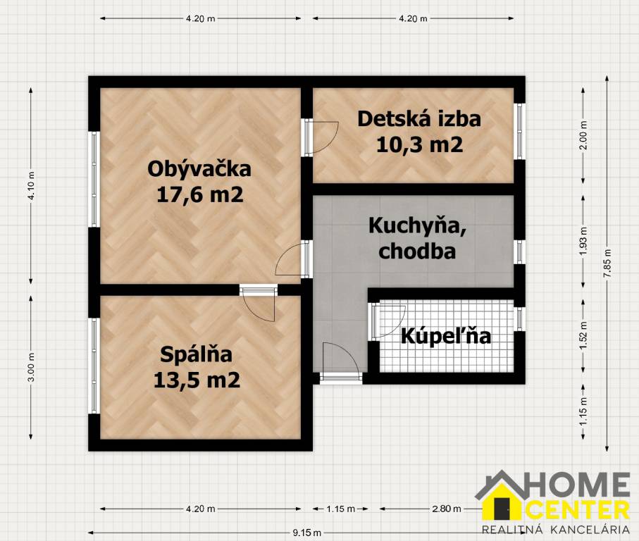 NA PREDAJ ZREKONŠTRUOVANÝ 3 IZBOVÝ BYT - 14