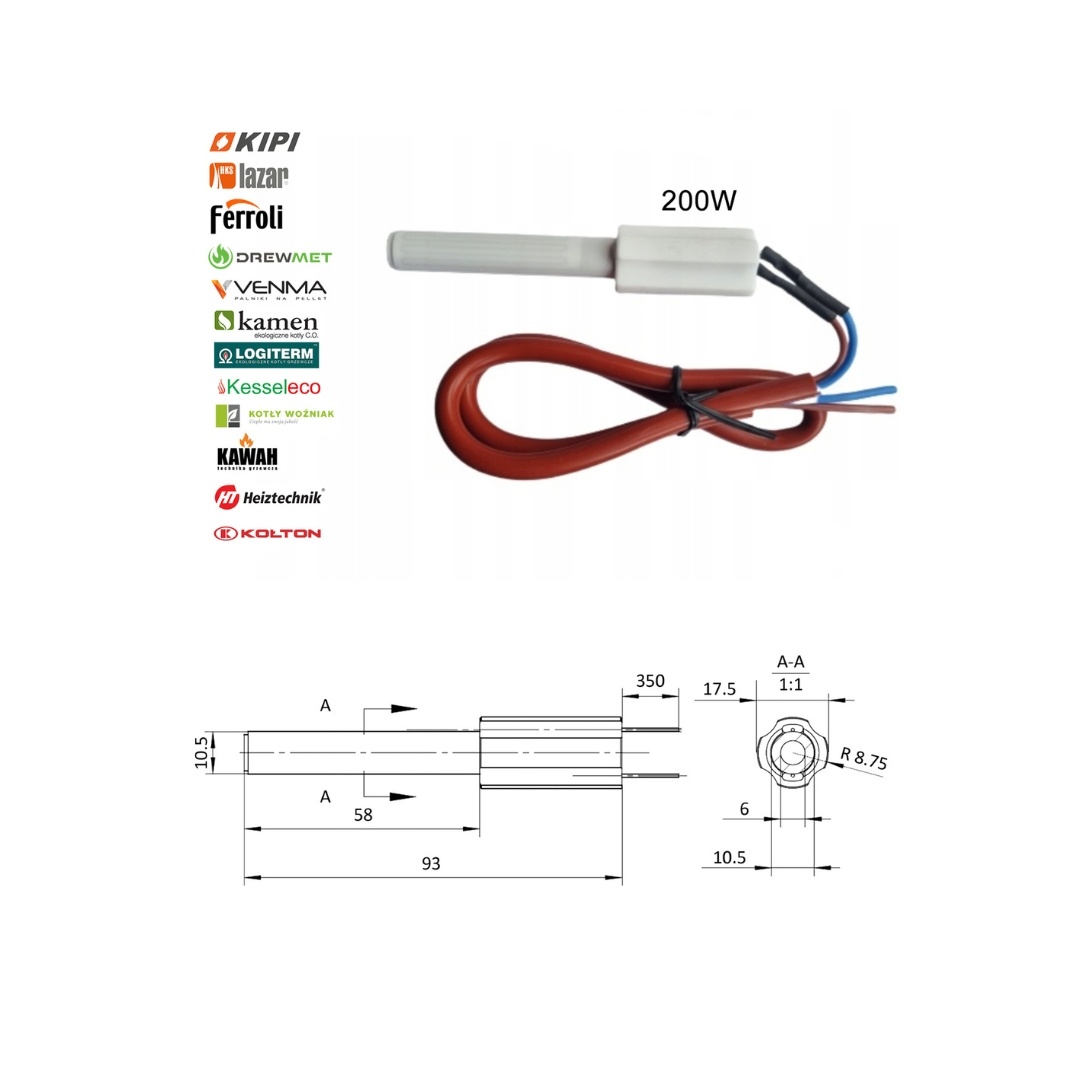Zapaľovacie špirále (odporové zapalovače) pre peletové pece - 14