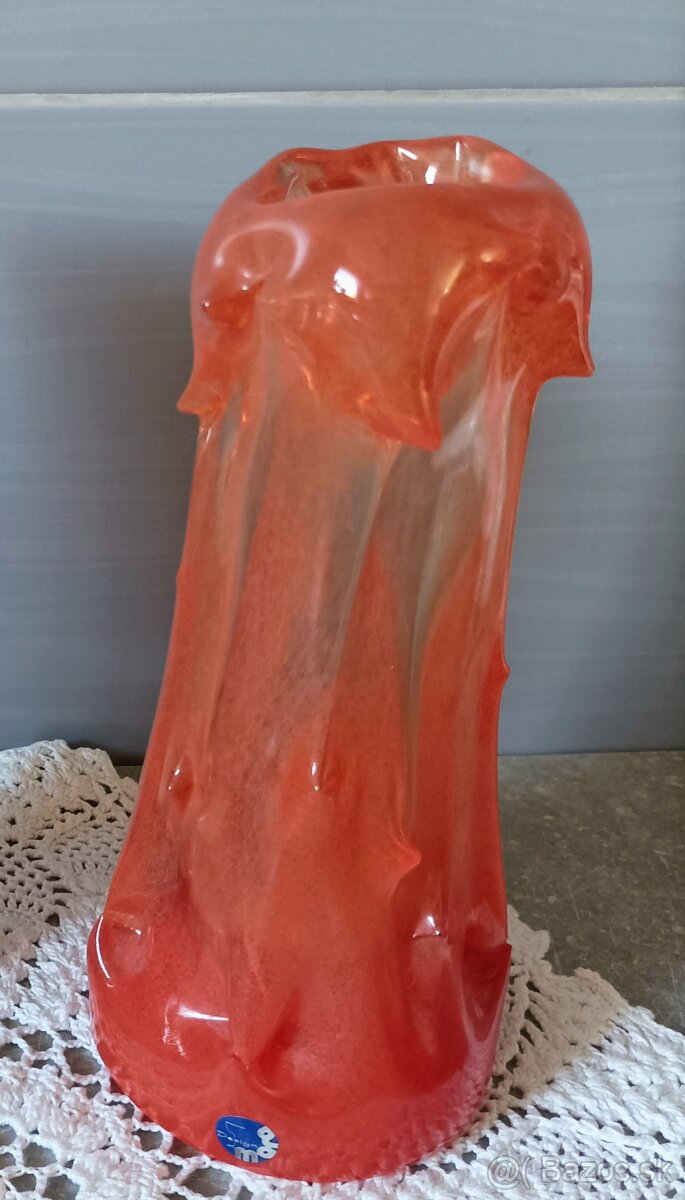 Hutné sklo - váza, misa , popolník - 14