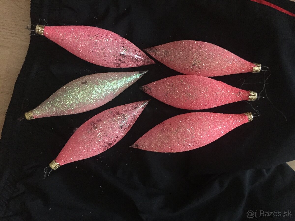 Retro vianočné ozdoby a špic na stromček - 14