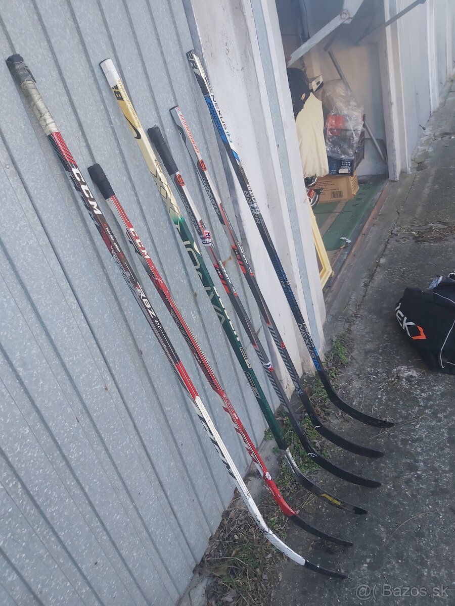 Hokejové ribano,korčule,chraniče,hokejky - 14