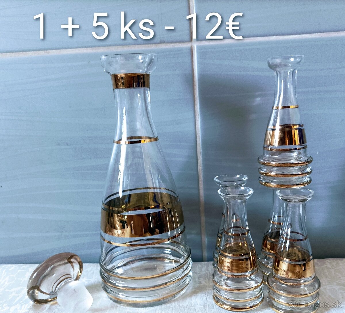Retro sklenené karafy - 14
