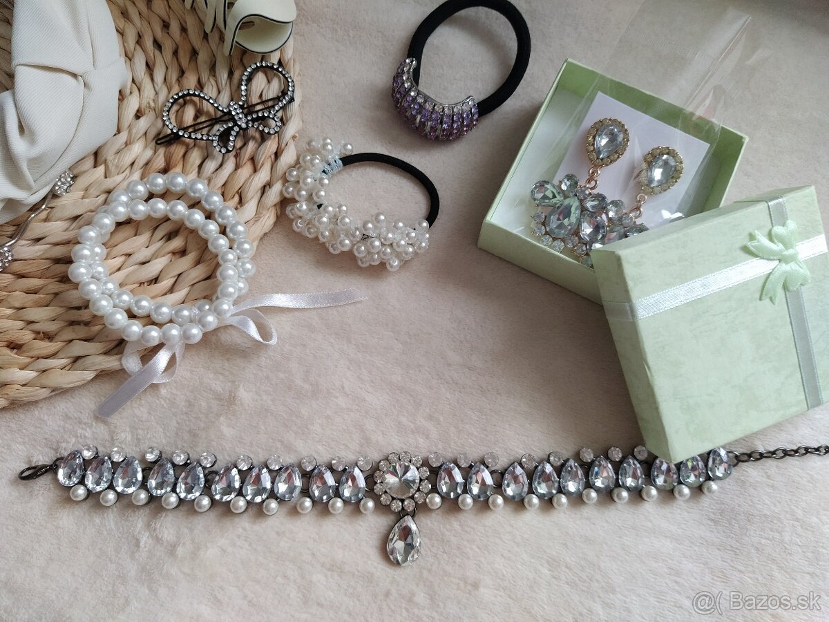 NOVÉ vlasové doplnky a svadobné náušnice (osobný odber) - 14