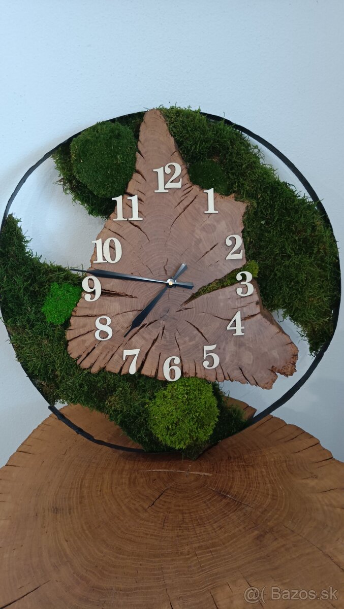 Drevo Dub Orech Nástenné hodiny - 14