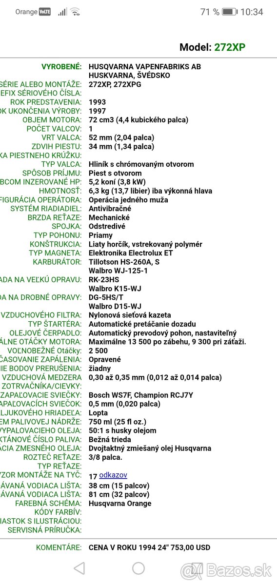 Motorová píla Husqvarna 272 xp - 14