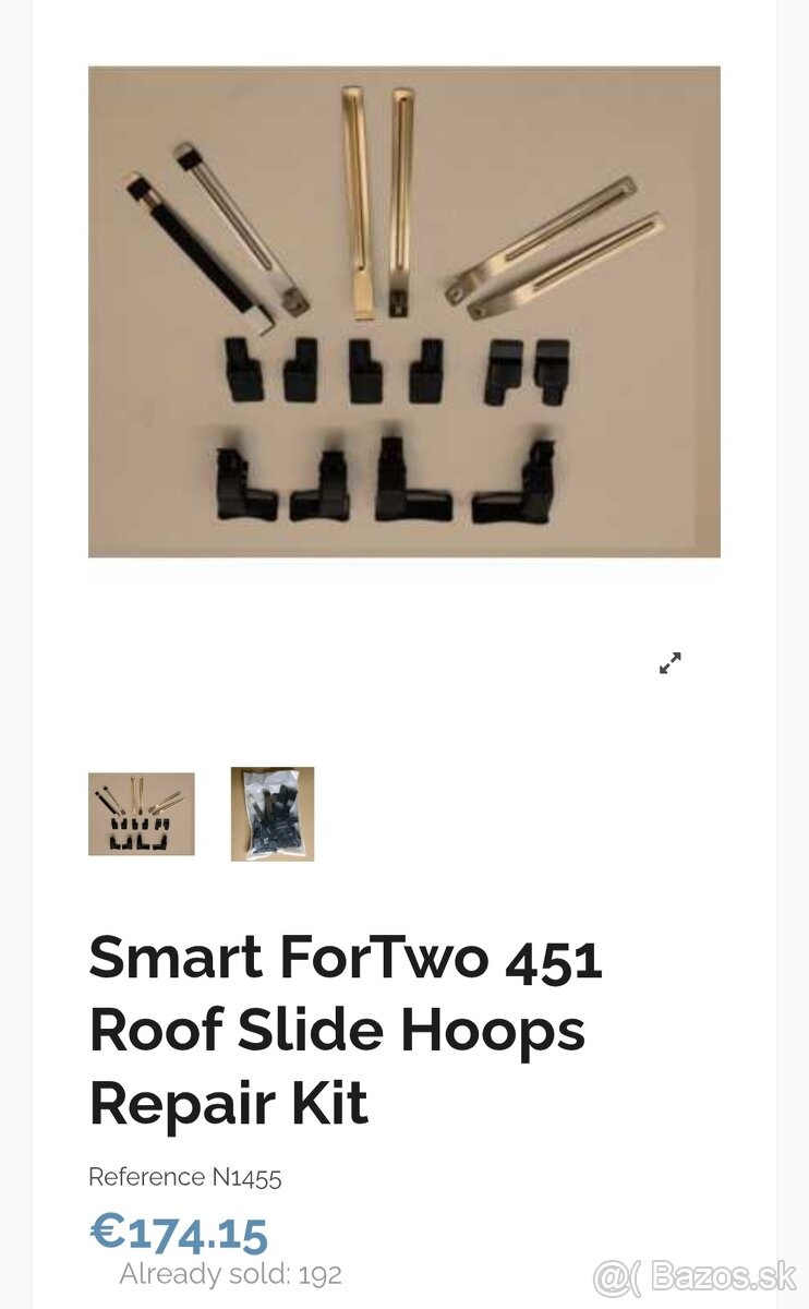 Predám Smart Fortwo 451 Cabrio 1,0 - 14