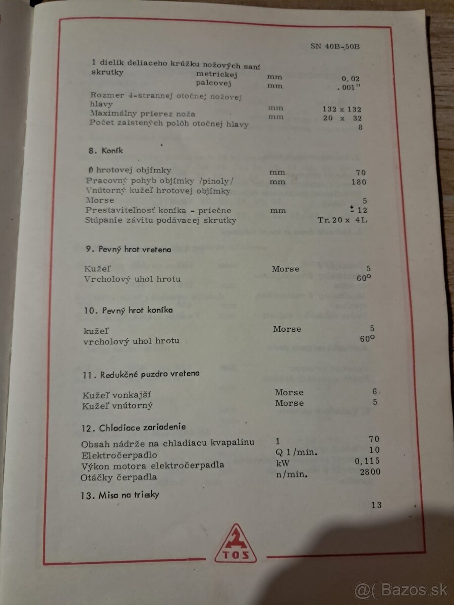 Sústruh SN 50B - 14