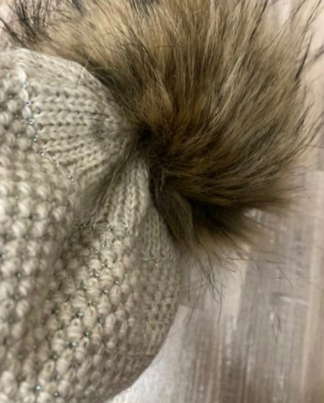 Dámska Teplá zimná čiapka s brmbolcom/Nová - 14