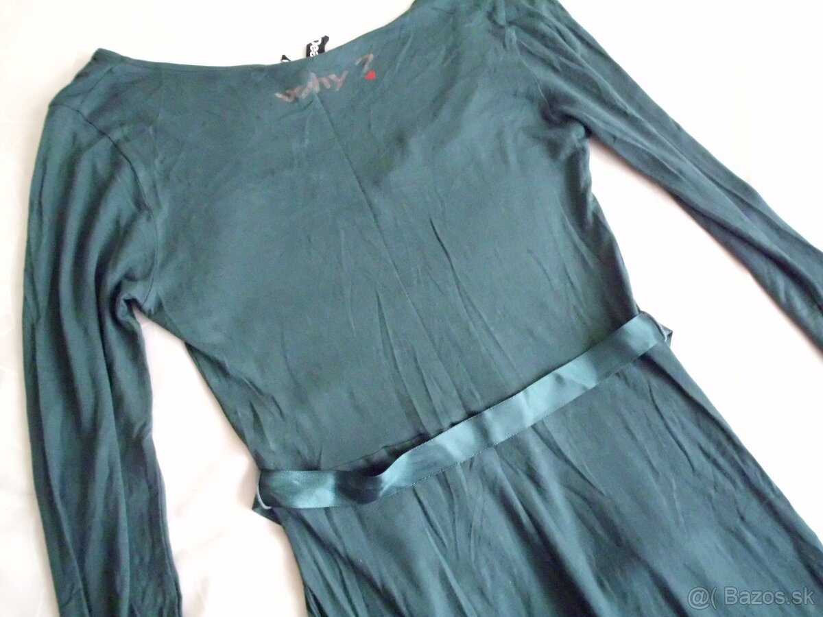 Desigual dámske šaty tmavozelené M - 14