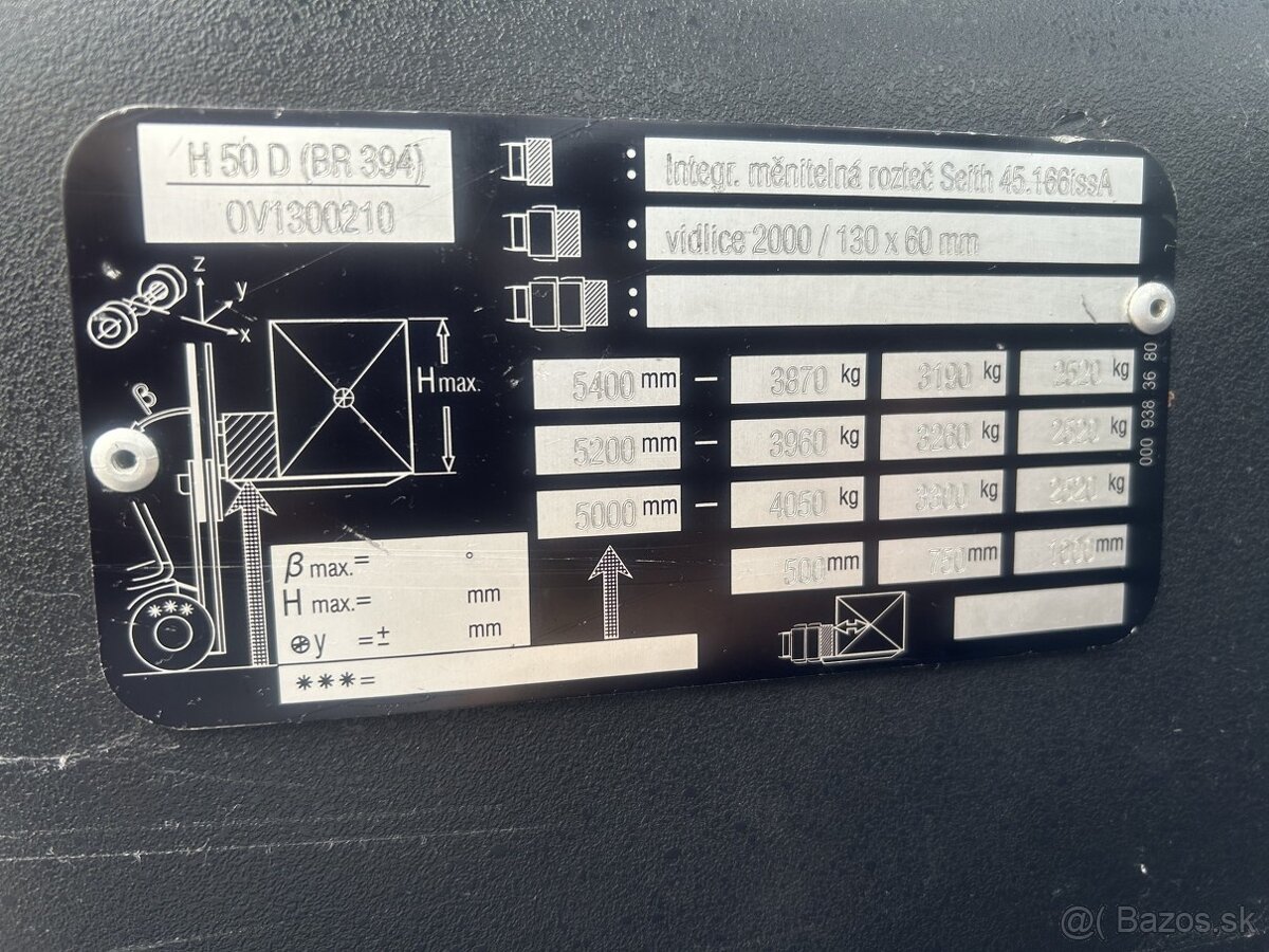 Linde H50D - čelní vysokozvižný vozík - 14