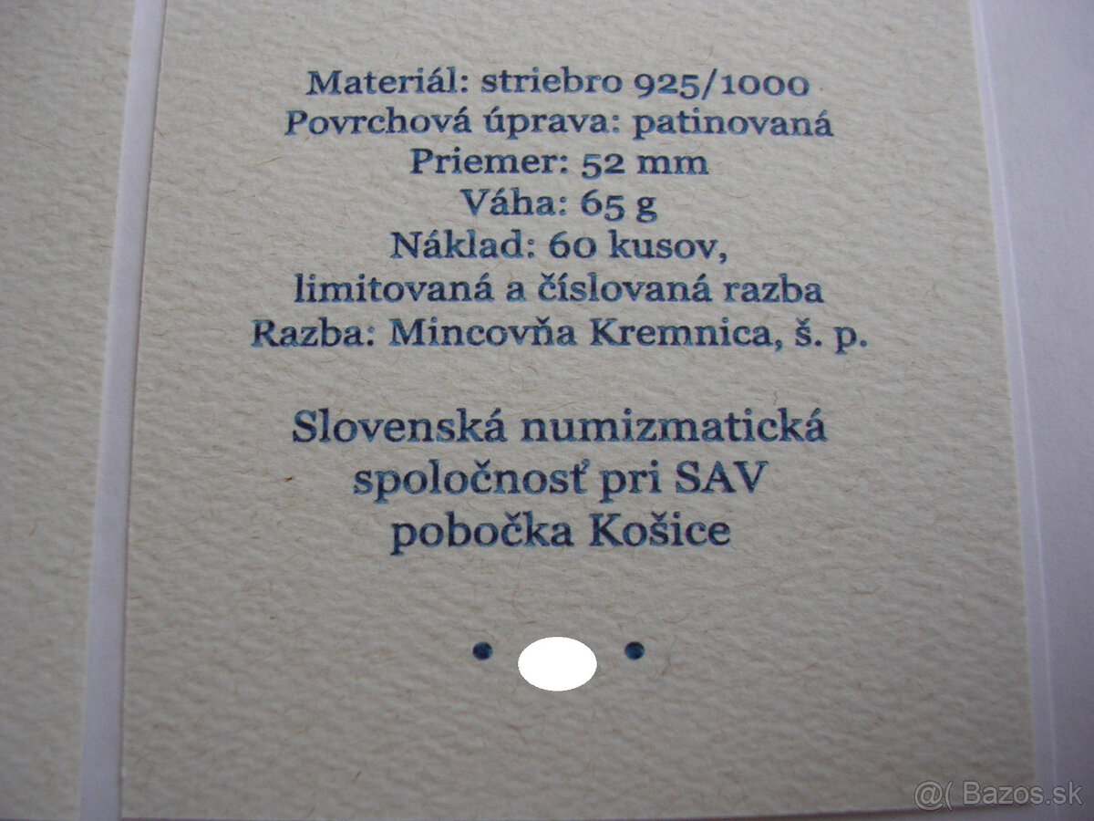 Jazdecké medaily Ferdinanda I. 1541/2022 SNS pri SAV Košice - 14