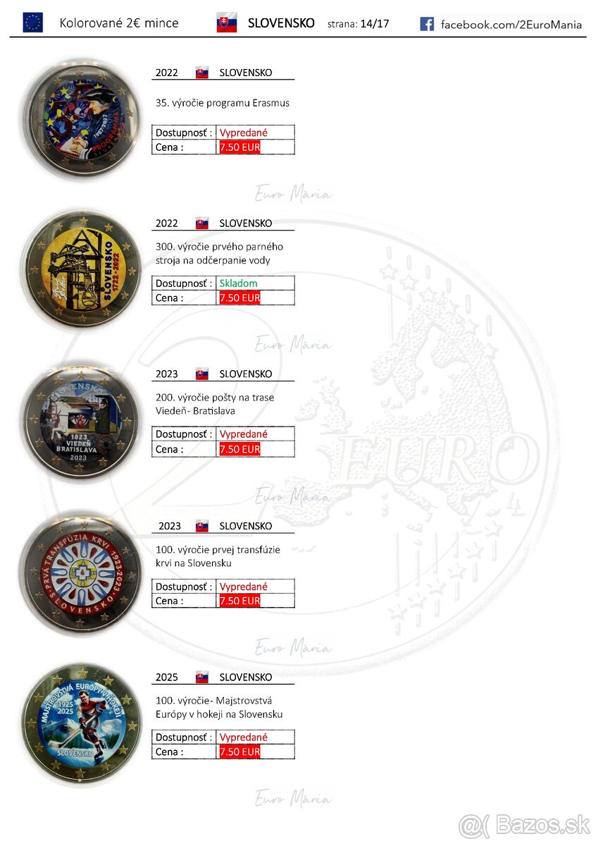 2 euro kolorovane mince - 14