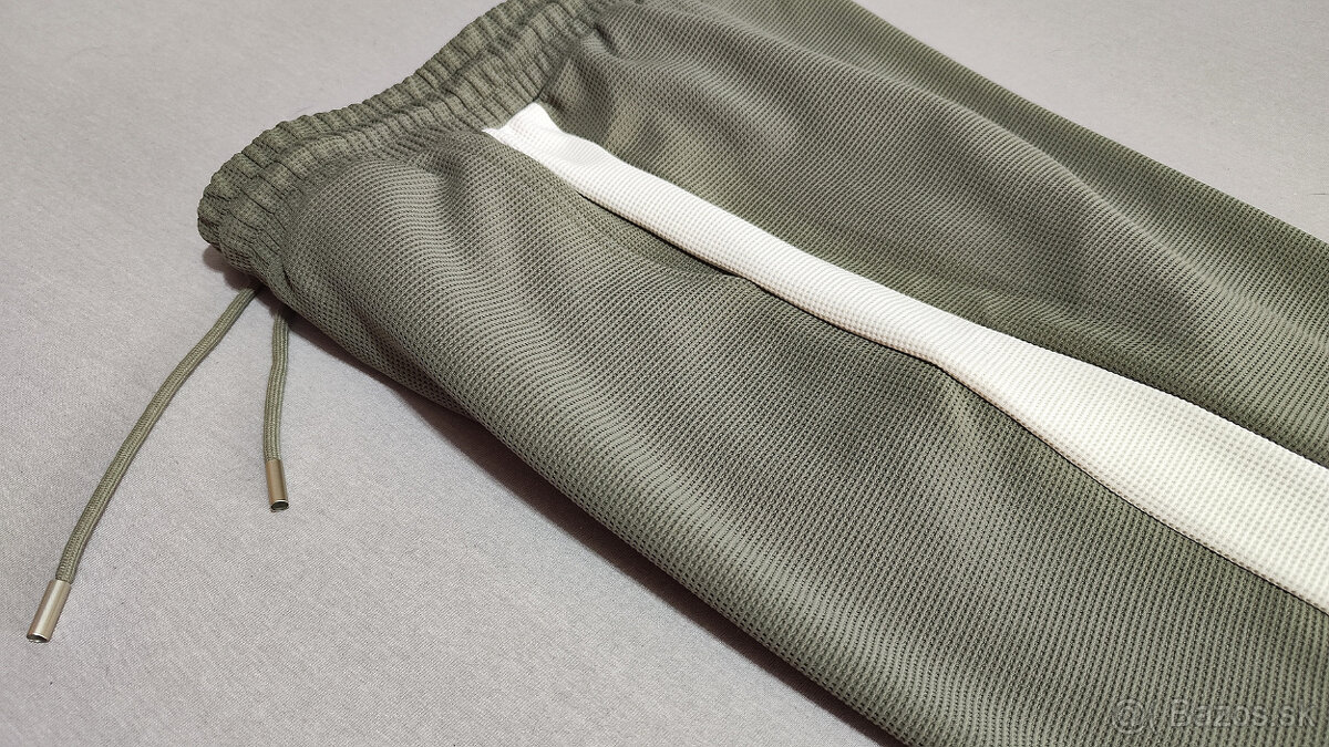 Pánske voľnočasové nohavice olivovo zelené - 14