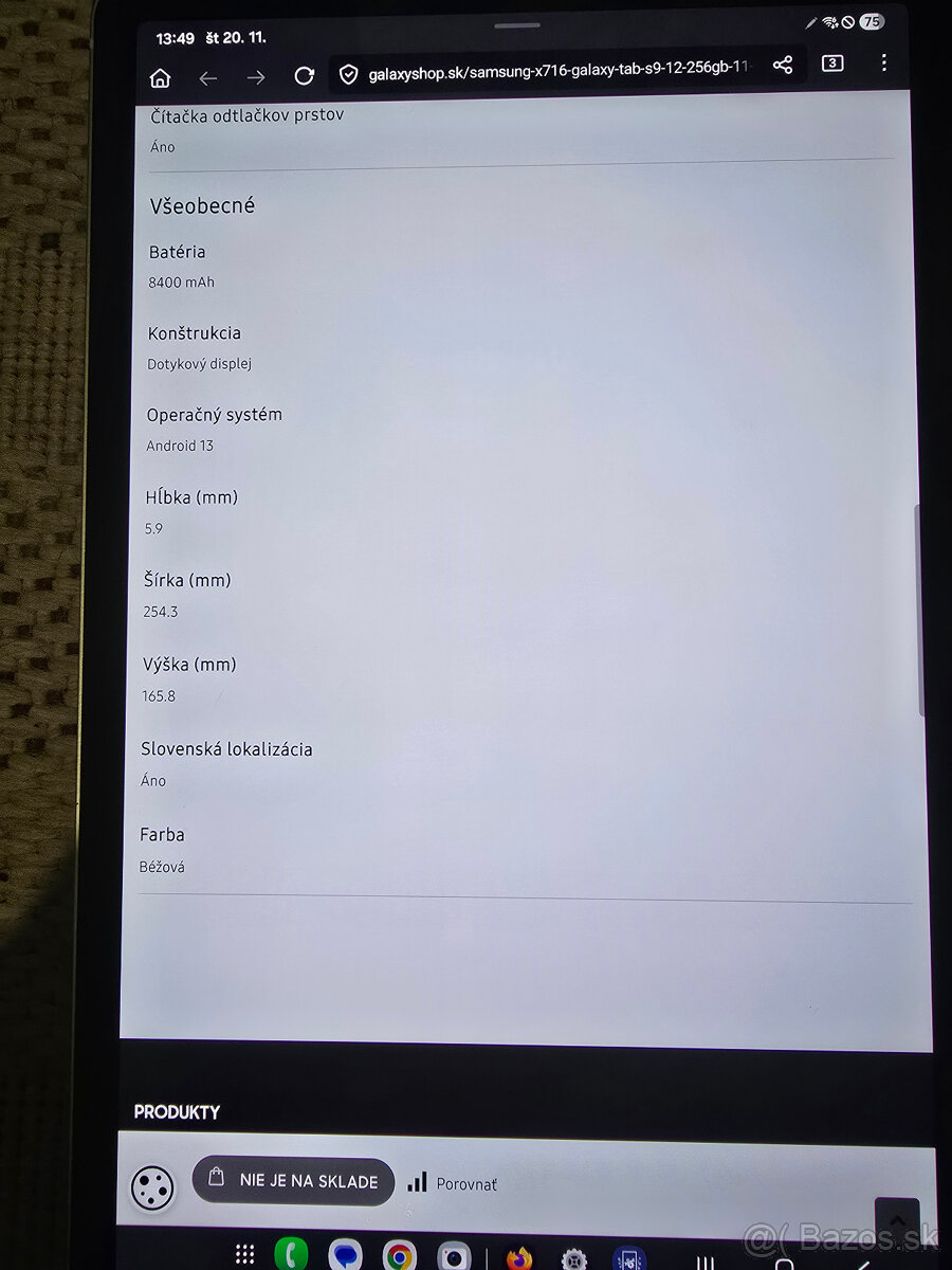 Samsung Galaxy Tab S9 12GB/256GB WIFI + 5G - 14