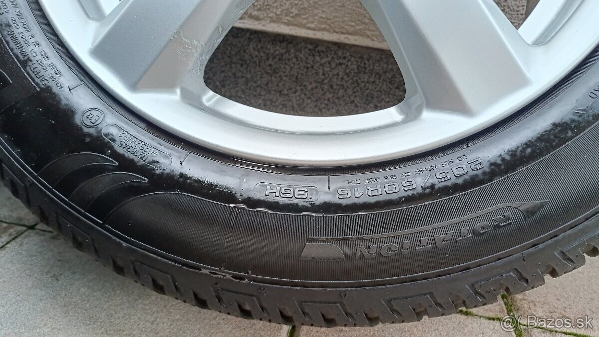 5x112 R16 HLINÍKOVÉ DISKY 205/60 R16 ZIMNÉ PNEUMATIKY - 14