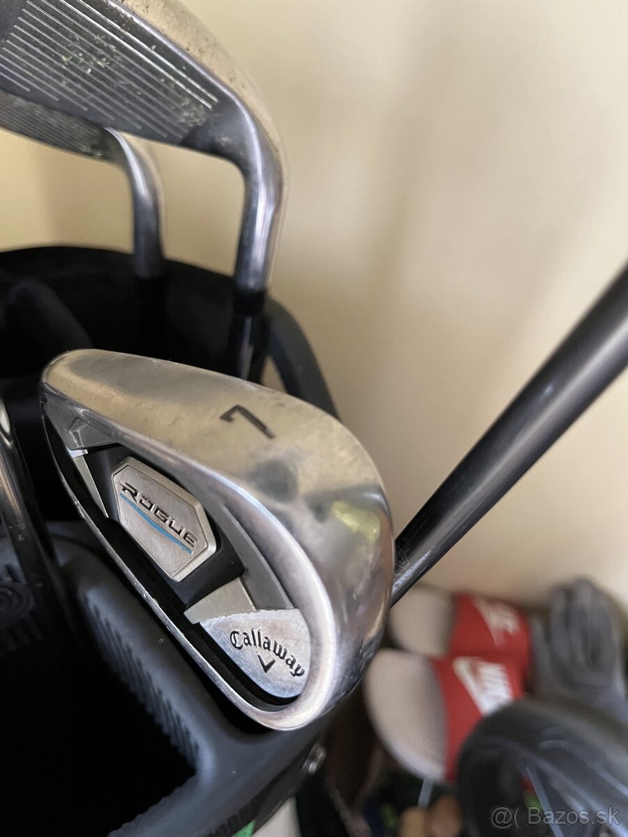 Golf.sada(12 palic a 2x bag), vozik, hitting mat, sietka. - 14