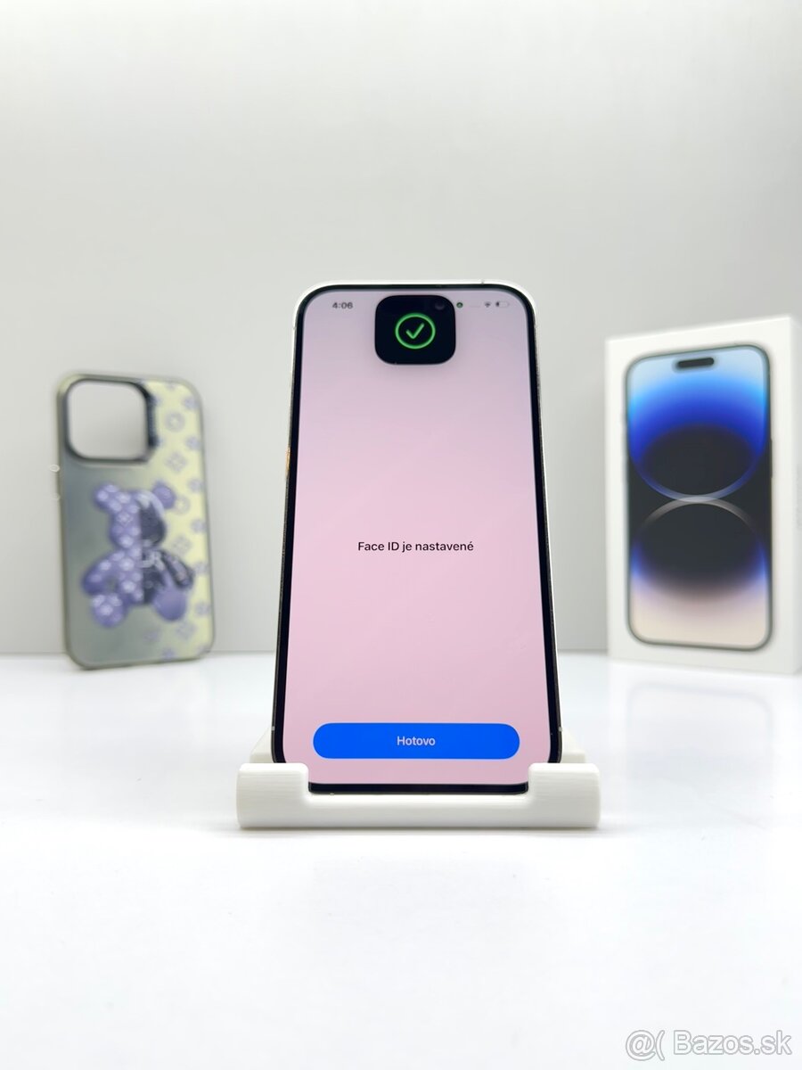 iPhone 14 PRO 128GB SILVER TOP STAV ORIGINÁL+PRÍSLUŠENSTVO - 14