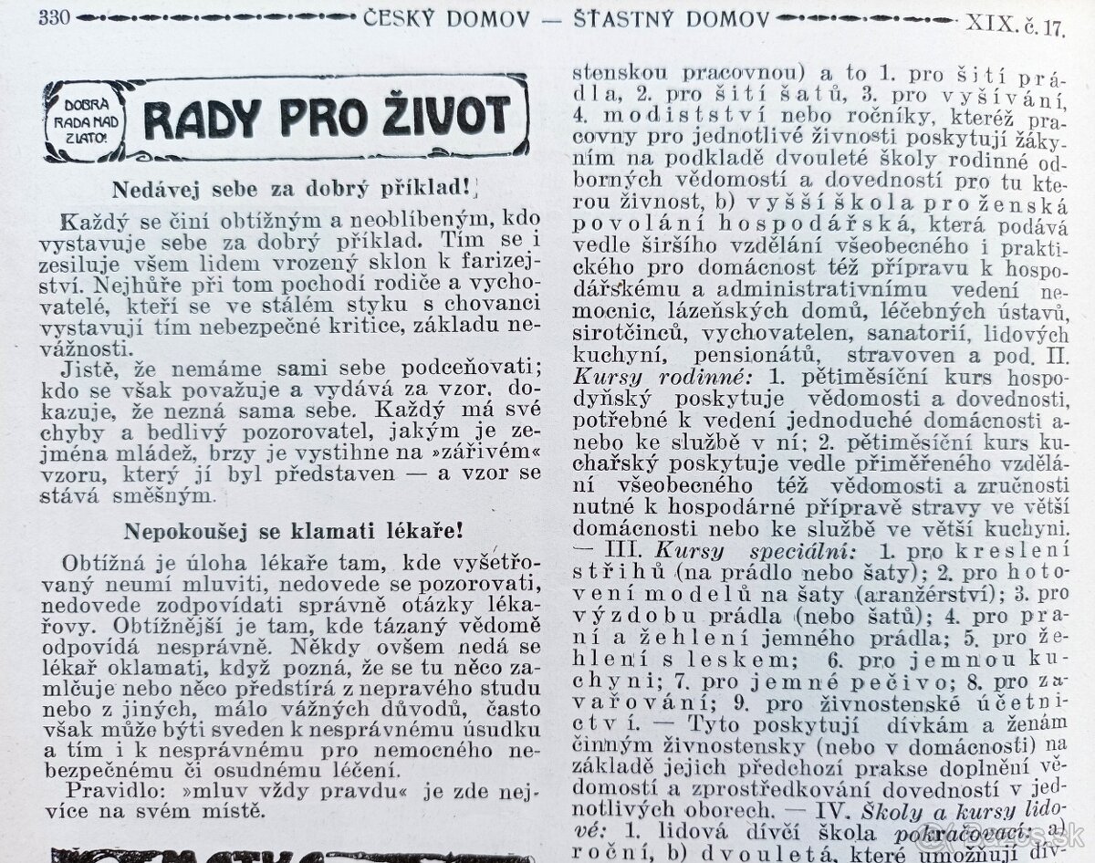 Časopisy Šťastný domov, svázaný ročník 1924, krásný stav - 14
