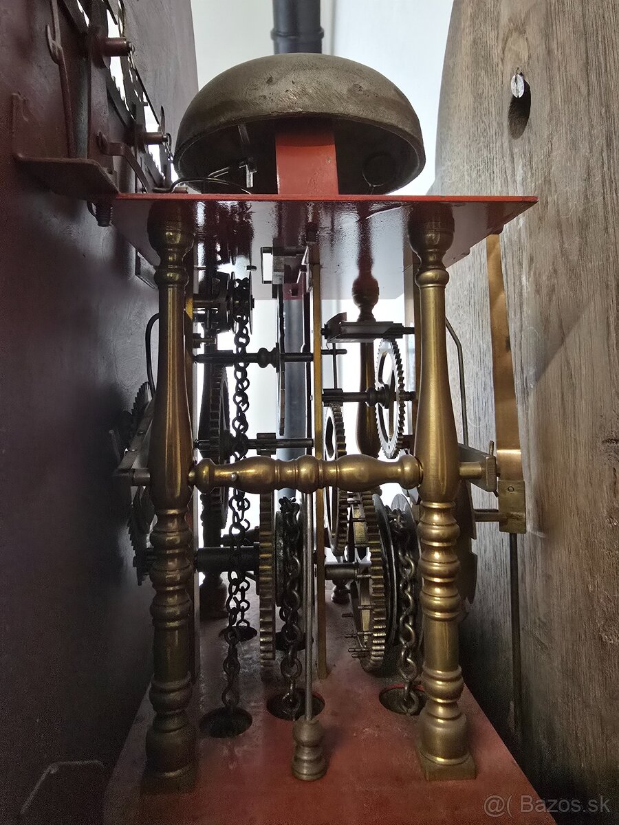 Starožitné nástenné drevene hodiny... - 14