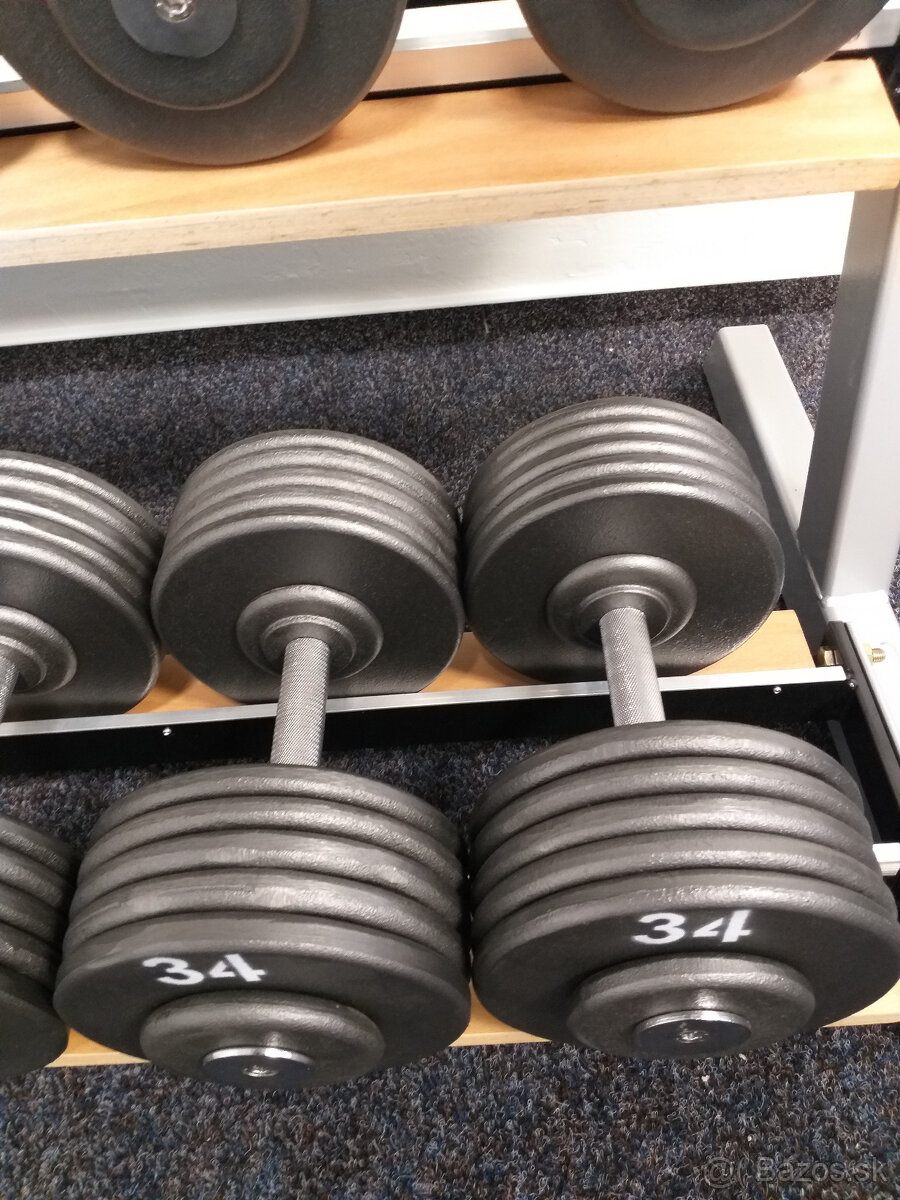 Profi pevné jednoruční činky 2 - 100kg NOVÉ - 14