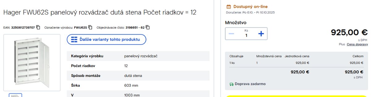 predám elektro inštaláciu na RD - 14