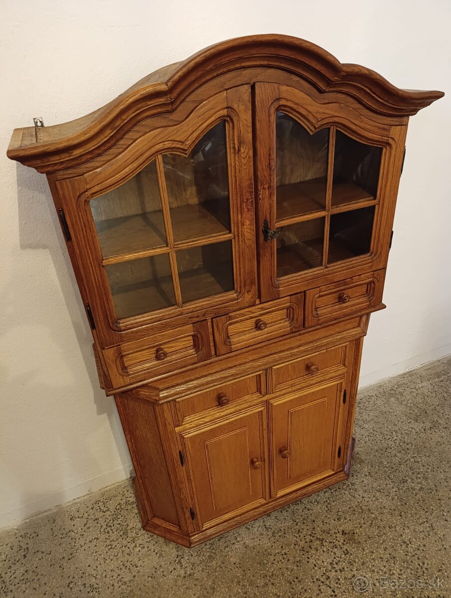 Rustikální komoda + vitrína, masív, Nábytek s příběhem - 14