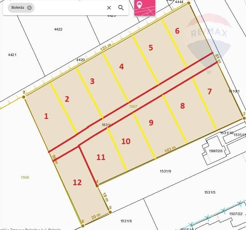 Predaj investičný stavebný pozemok Boleráz - 14