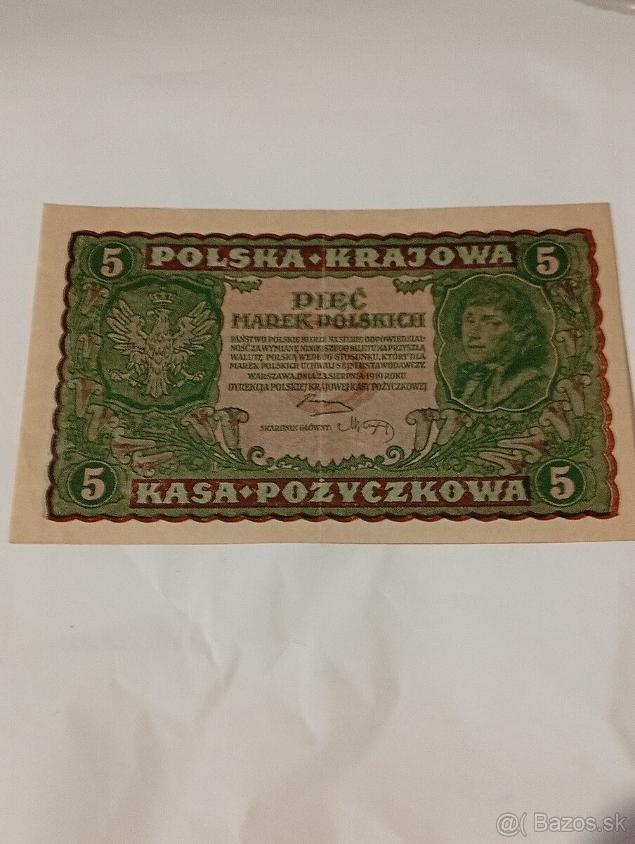Predám vzacne Poľske Marky 1919 - 14