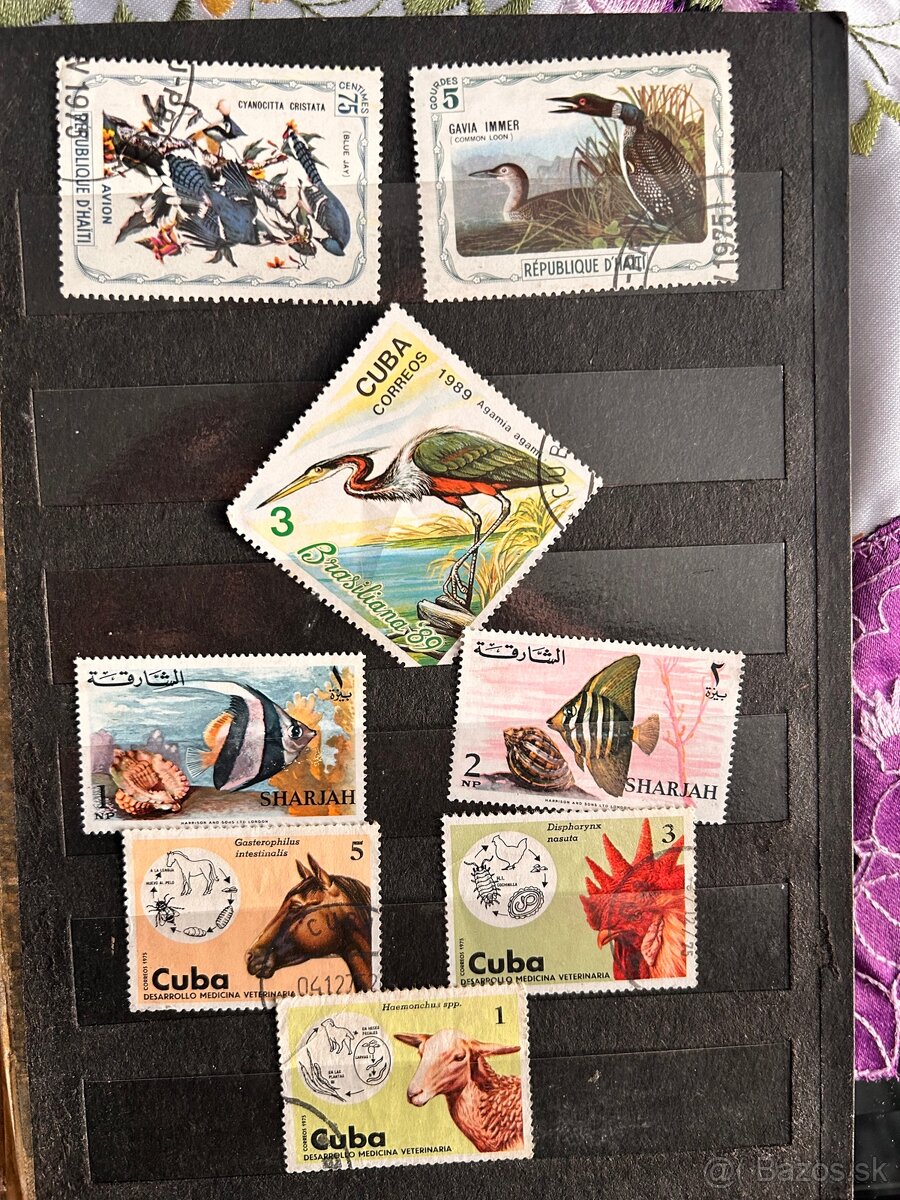 Staré zachovalé poštové známky, mince a bankovky - 14