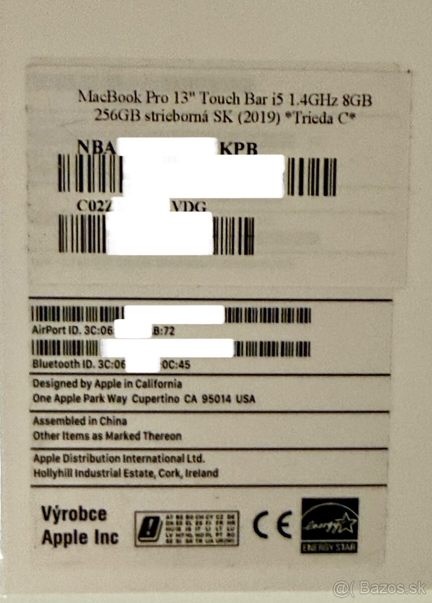 ZARUKA | MacBook Pro 13" | i5 1.4GHz/8G/256/SK + WIN1 - 14