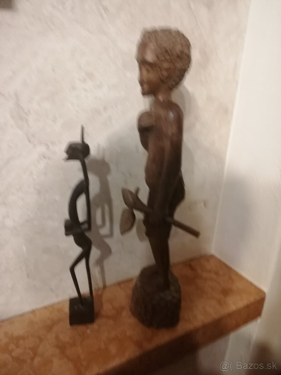 Drevené exotické sošky Afrika, Ázia. - 14