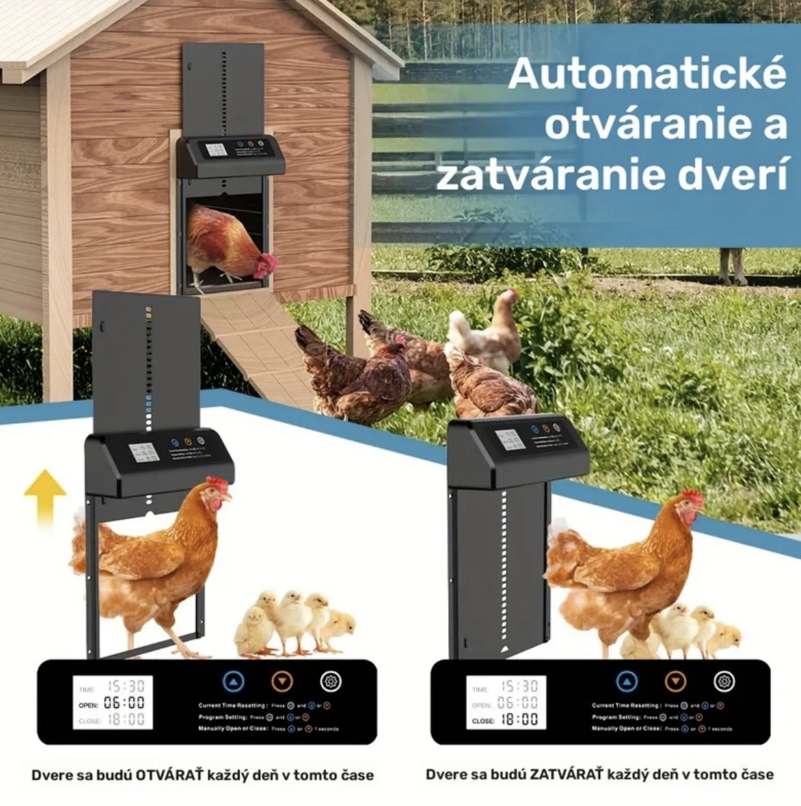 AUTOMATICKÉ DVIERKA NA KURÍN S ČASOVAČOM - 14