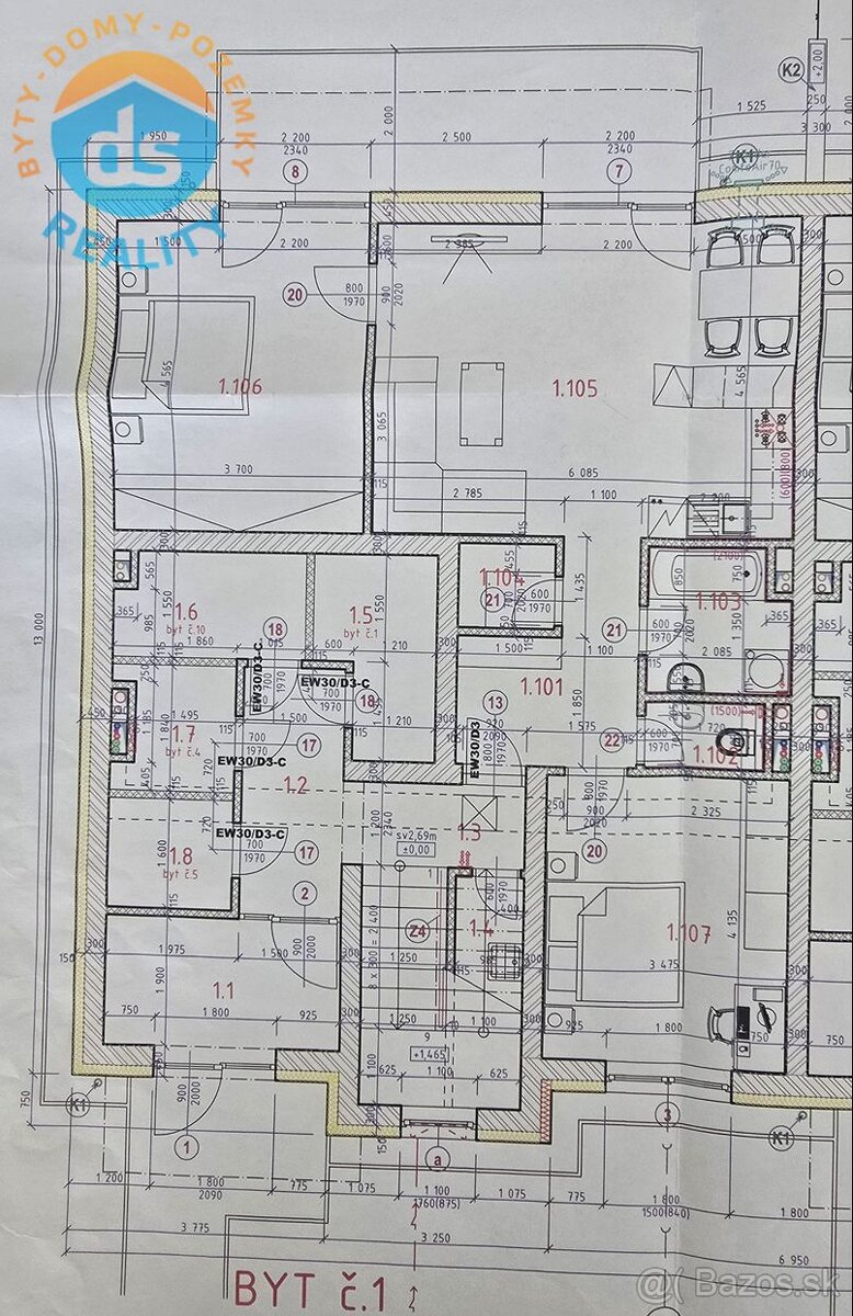 Na prenájom novostavba 3 izbový byt, REZERVUJTE , 82 m2, - 14