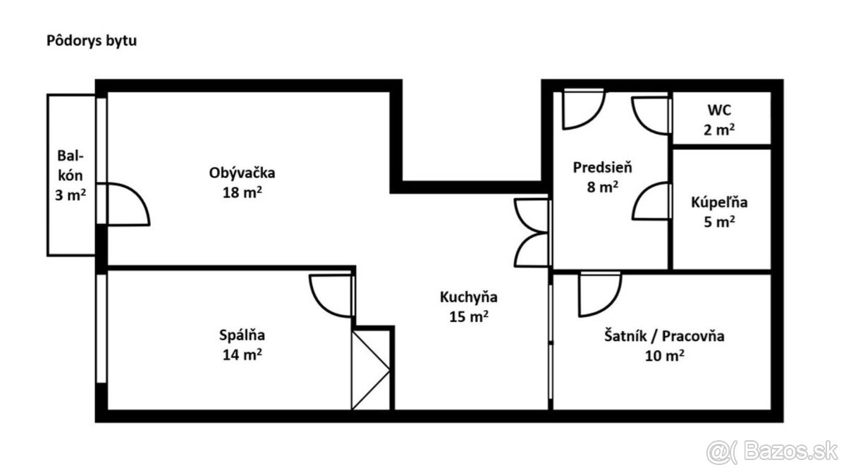 Predaj 2,5i bytu na Podunajskej ul. - 14
