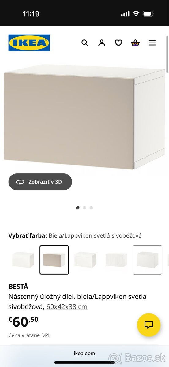 IKEA BESTÅ – rôzne skrinky a police (olivová/bledošedá) - 14