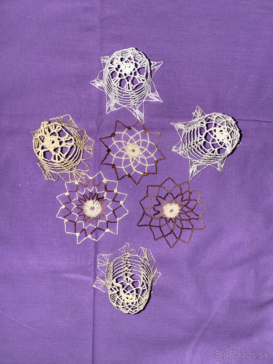 Ručne háčkované vianočné ozdoby - 14