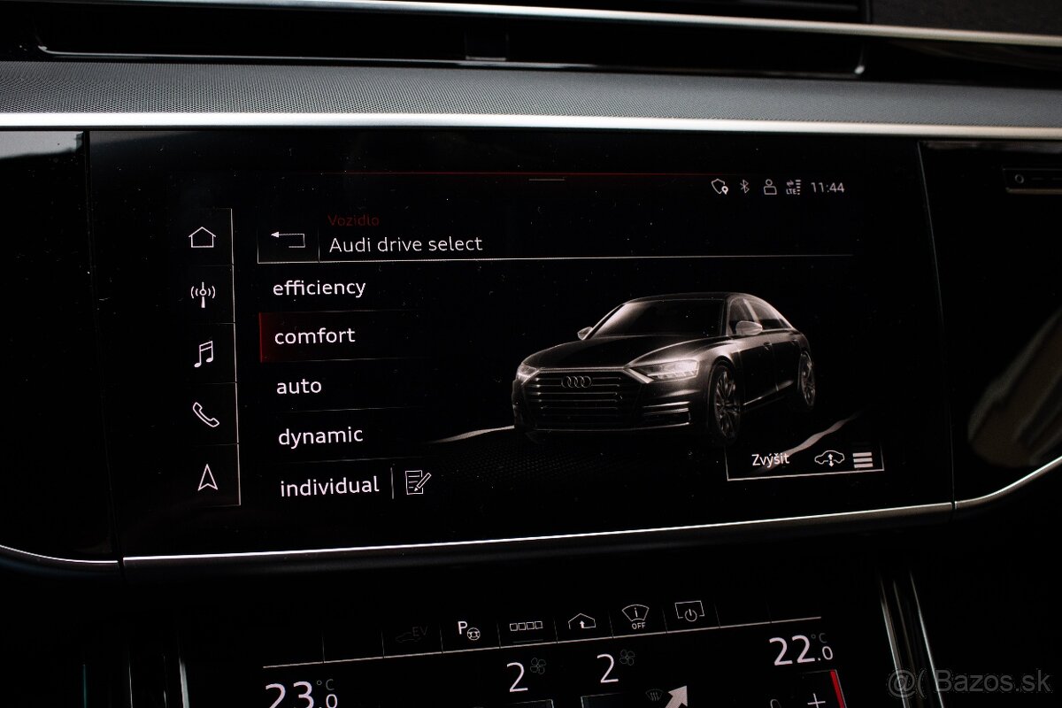 Audi A8 60 TFSI-e V6, masáž, webasto, pano, nelakované - 14