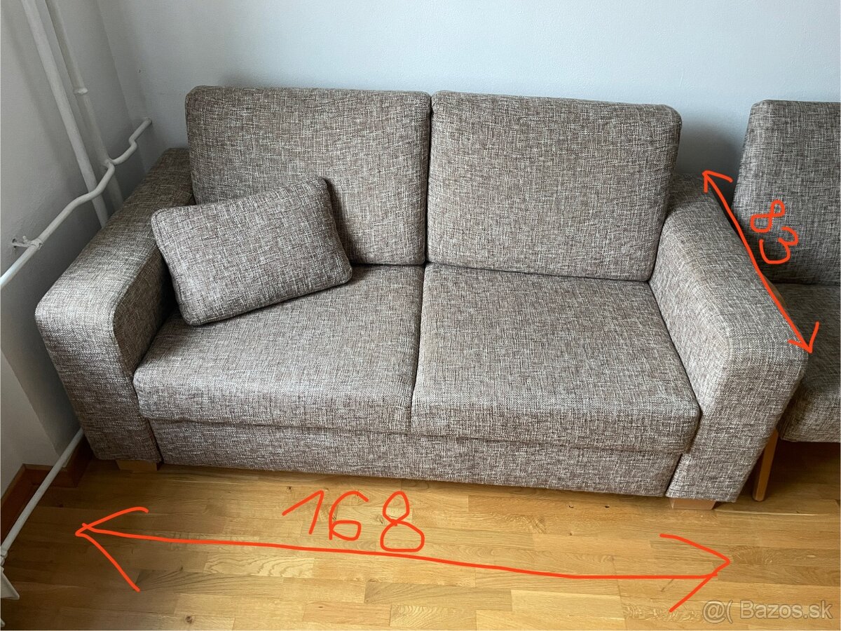 sedacia súprava – rozkladacia 2 pohovka + 2 kreslá - 14