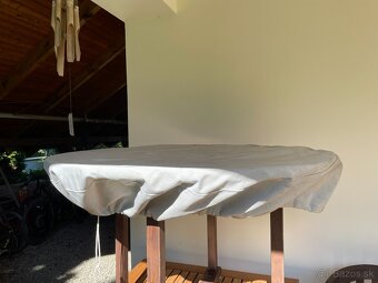 Zahradní stůl s křesílky – materiál teak - 14