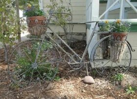 Starý bicykel -  záhradná dekorácia - 14