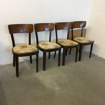 Retro starozitne Stolicky Halabala pruzinove 1950 Art Deco - 14